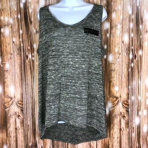 Lane Bryant Green Zippered Embellished Tank